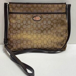Coach Brown Signature Crossbody Bag​
